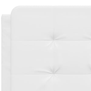 Bettgestell Weiß LED 140x190 cm