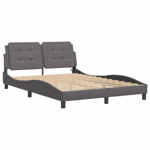 Bettgestell Grau 140x190 cm mit LED