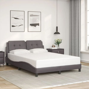Bettgestell Grau 140x190 cm mit LED