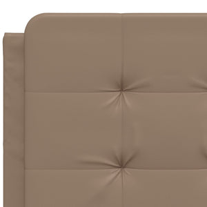 vidaXL Cadre de lit LED sans matelas « Zadar » Marron Cappuccino 140x190 cm