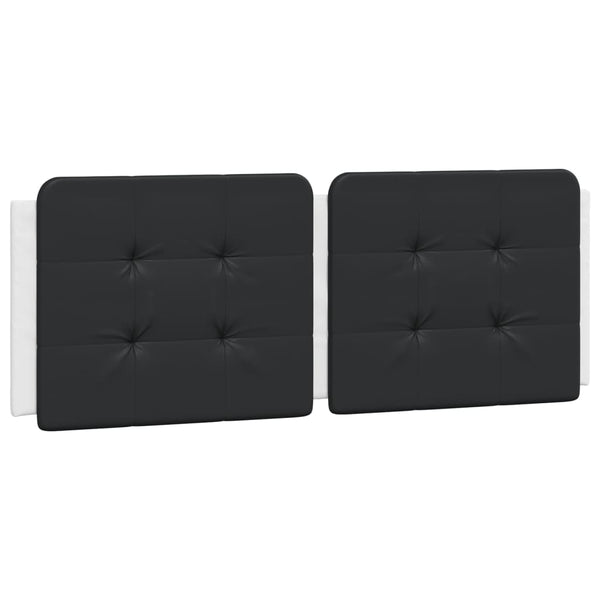 vidaXL Cadre de lit avec LED sans matelas « Zadar » Blanc et noir 140x190 cm