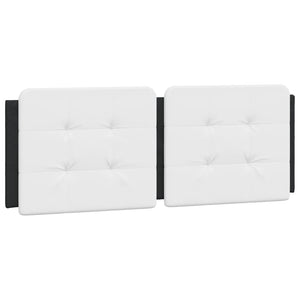 vidaXL Cadre de lit avec LED sans matelas « Zadar » Noir et blanc 140x200 cm
