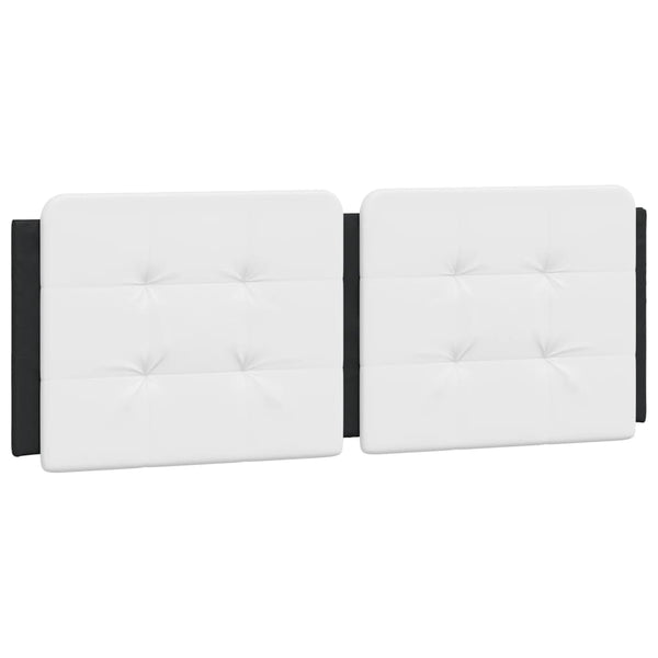 vidaXL Cadre de lit avec LED sans matelas « Zadar » Noir et blanc 140x200 cm