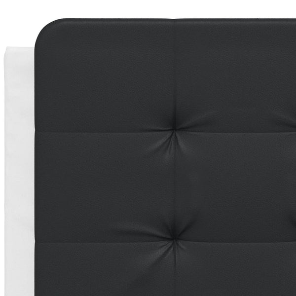 vidaXL Cadre de lit LED sans matelas « Zadar » blanc et noir 140x200 cm