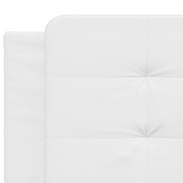 vidaXL Cadre de lit avec LED sans matelas "Zadar" Blanc 160x200 cm