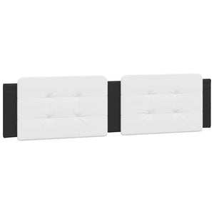 vidaXL Cadre de lit avec LED sans matelas "Zadar" noir et blanc 160x200 cm