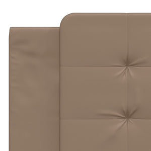 vidaXL Cadre de lit LED sans matelas "Zadar" marron cappuccino 180x200 cm