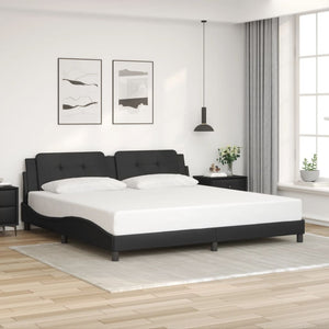 vidaXL Cadre de lit LED sans matelas « Zadar » noir 200x200 cm