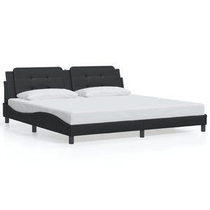 vidaXL Cadre de lit LED sans matelas « Zadar » noir 200x200 cm