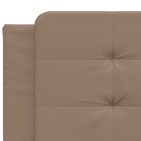vidaXL Cadre de lit avec LED sans matelas "Zadar" marron cappuccino 200x200 cm