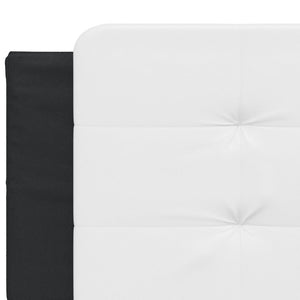 vidaXL Cadre de lit LED sans matelas « Zadar » noir et blanc 200x200 cm