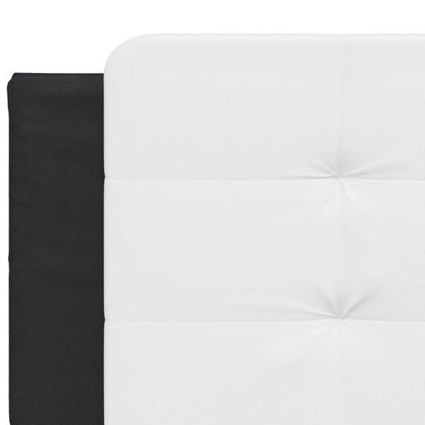 vidaXL Cadre de lit LED sans matelas « Zadar » noir et blanc 200x200 cm