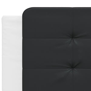 vidaXL Cadre de lit avec LED sans matelas "Zadar" Blanc et noir 200x200 cm