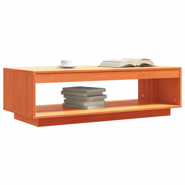 Wachsbrauner Couchtisch aus Kiefer Massivholz
