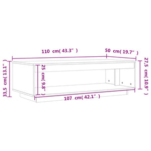 Wachsbrauner Couchtisch aus Kiefer Massivholz