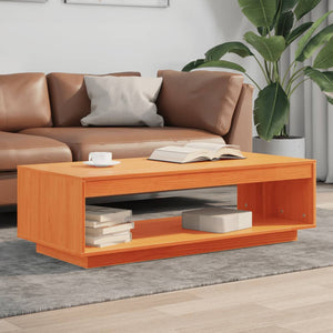 Wachsbrauner Couchtisch aus Kiefer Massivholz
