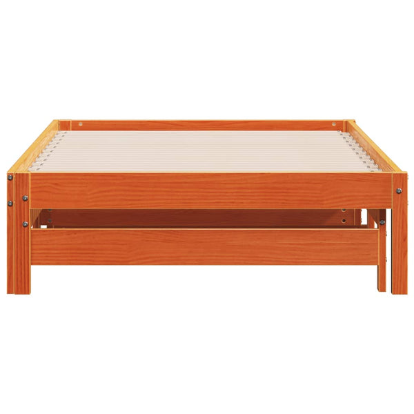 Ausziehbares Tagesbett Wachsbraun 90x190 cm