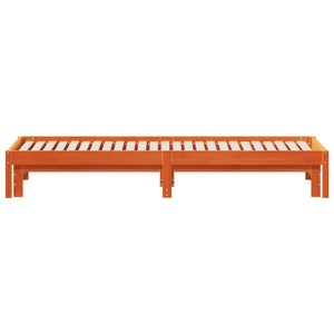 Ausziehbares Tagesbett Wachsbraun 90x190 cm