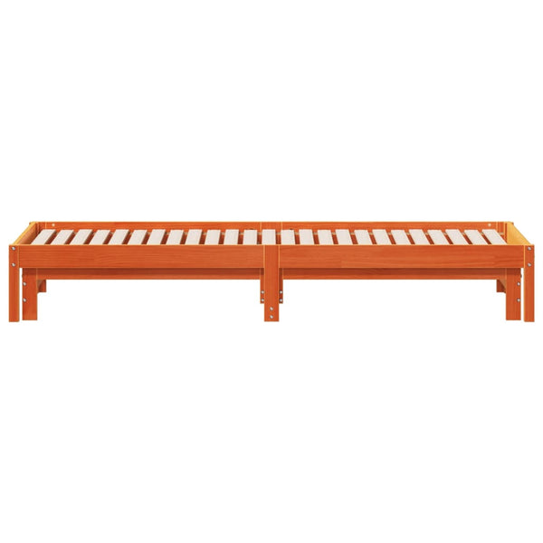 Ausziehbares Tagesbett Wachsbraun 90x190 cm