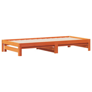 Ausziehbares Tagesbett Wachsbraun 90x190 cm