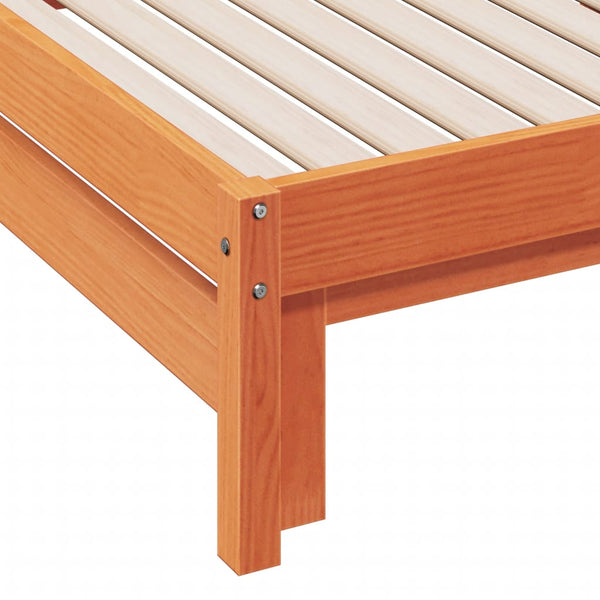 Ausziehbares Tagesbett Wachsbraun 90x190 cm