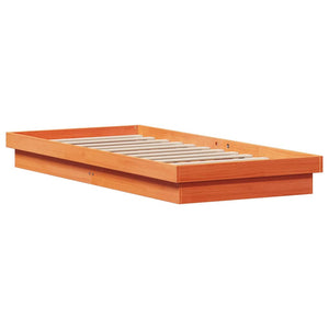 Massivholzbett Kiefer mit LED 100x200 cm