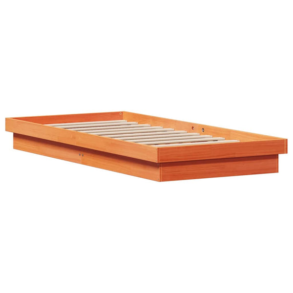 Massivholzbett Kiefer mit LED 100x200 cm