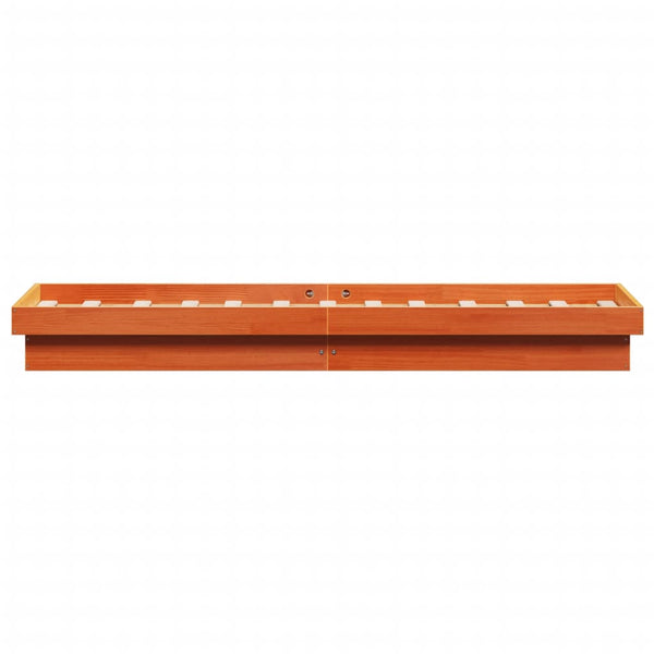 Massivholzbett Kiefer mit LED 100x200 cm