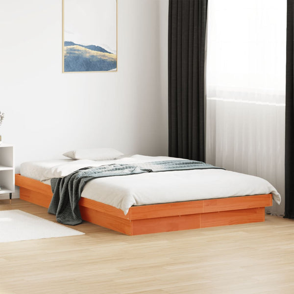 Massivholzbett Kiefer 140x200 cm mit LED