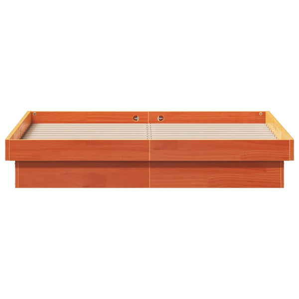 Massivholzbett Kiefer 140x200 cm mit LED
