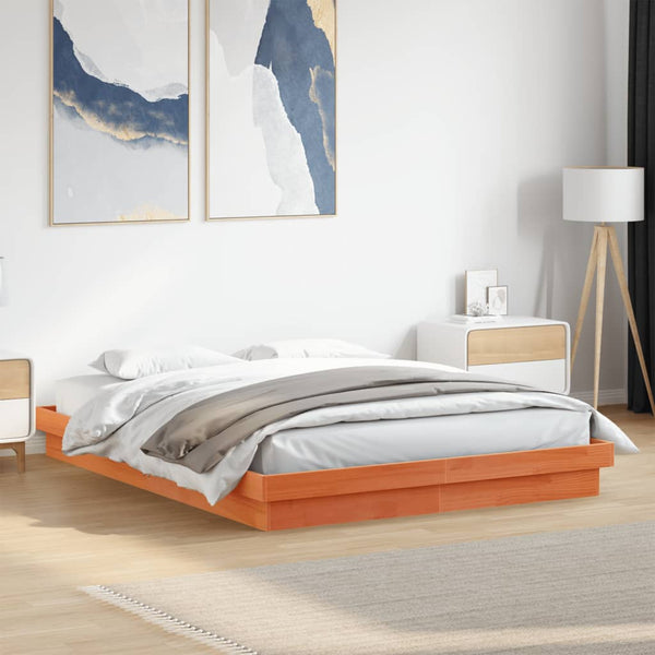 Massivholzbett Kiefer 160x200 cm mit LED
