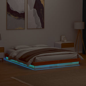 Massivholzbett Kiefer 160x200 cm mit LED
