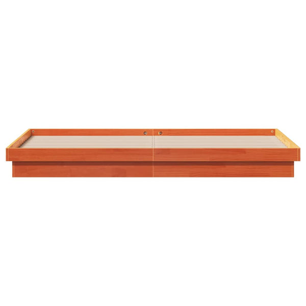 Massivholzbett Kiefer mit LED 200x200 cm