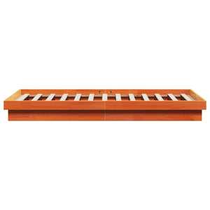 Massivholzbett Kiefer mit LED 200x200 cm