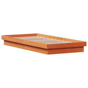 Massivholzbett Kiefer mit LED 90x190 cm