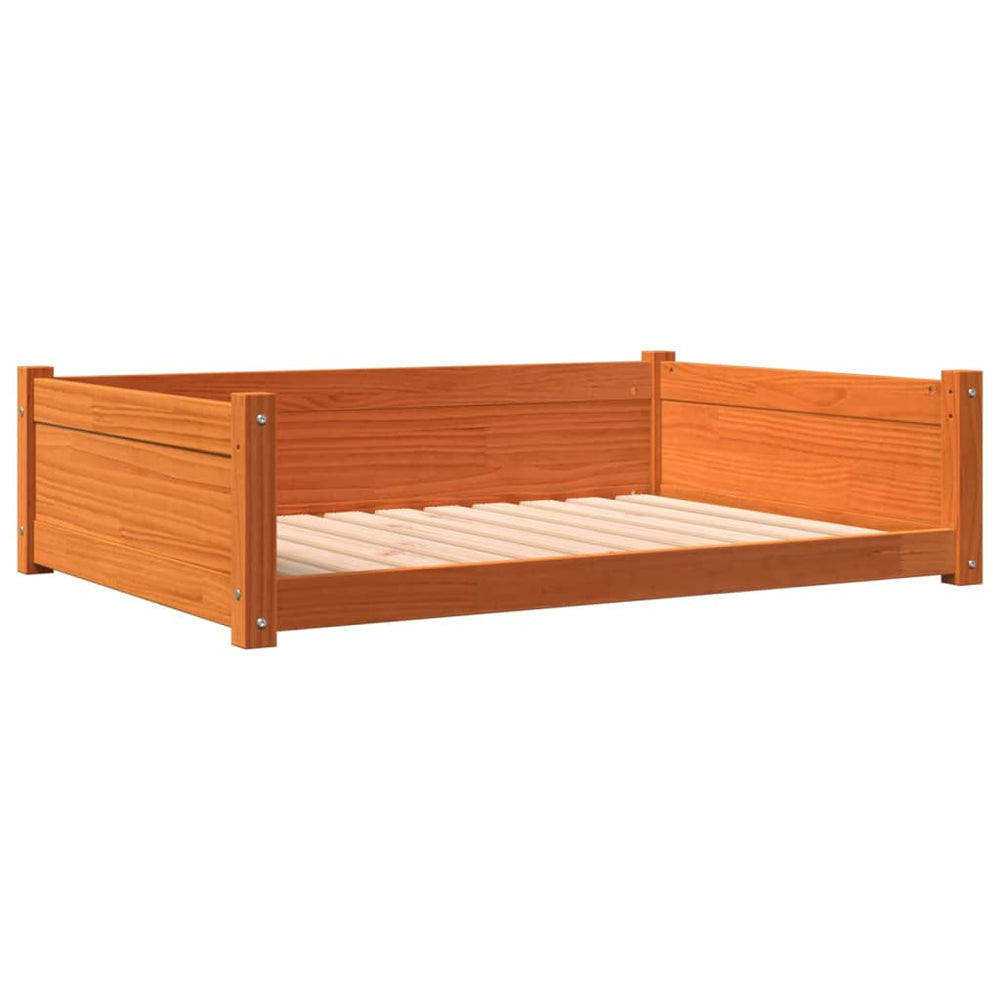 Hundebett Kiefer Massivholz Wachsbraun