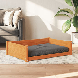 Hundebett Kiefer Massivholz Wachsbraun