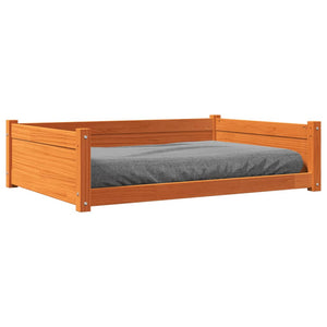 Hundebett Kiefer Massivholz Wachsbraun