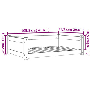 Hundebett Kiefer Massivholz Wachsbraun