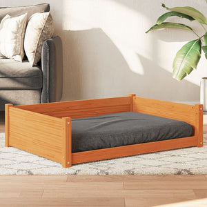Hundebett Kiefer Massivholz Wachsbraun