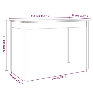 Esstisch Kiefer Massivholz Wachsbraun 110x55 cm
