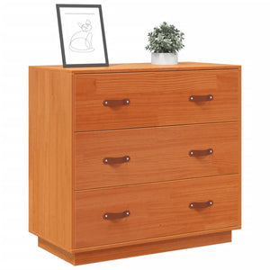 Sideboard Wachsbraun 80x40x75 cm Kiefer Massivholz