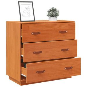 Sideboard Wachsbraun 80x40x75 cm Kiefer Massivholz