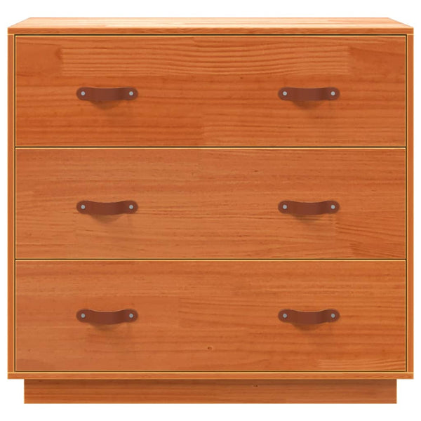Sideboard Wachsbraun 80x40x75 cm Kiefer Massivholz