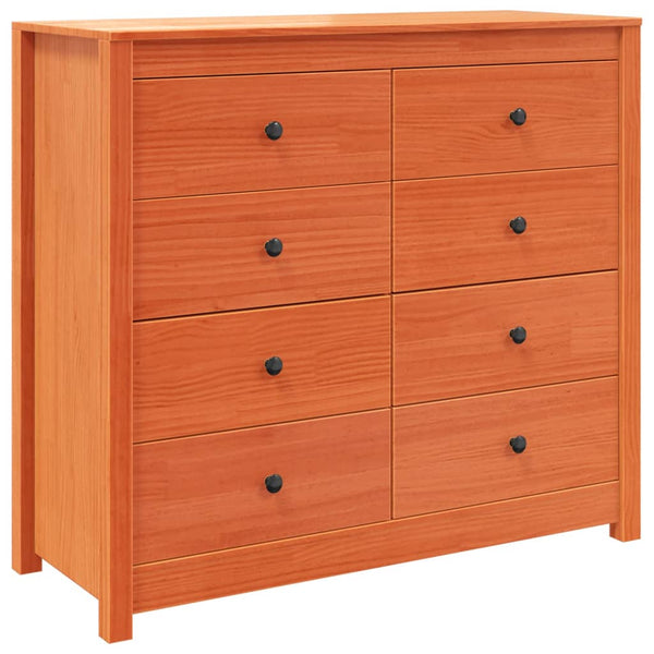 Beistellschrank Kiefer Massivholz Wachsbraun 100x40x90 cm