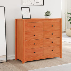 Beistellschrank Kiefer Massivholz Wachsbraun 100x40x90 cm