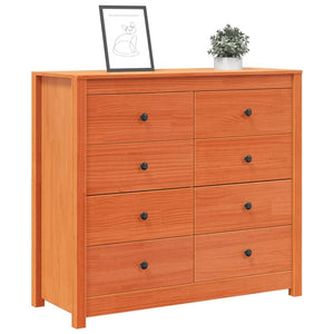 Beistellschrank Kiefer Massivholz Wachsbraun 100x40x90 cm