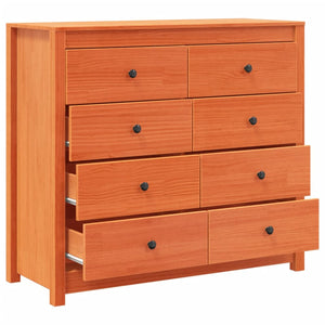 Beistellschrank Kiefer Massivholz Wachsbraun 100x40x90 cm