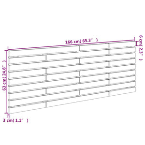 Wand Kopfteil 166cm Kiefer Massivholz