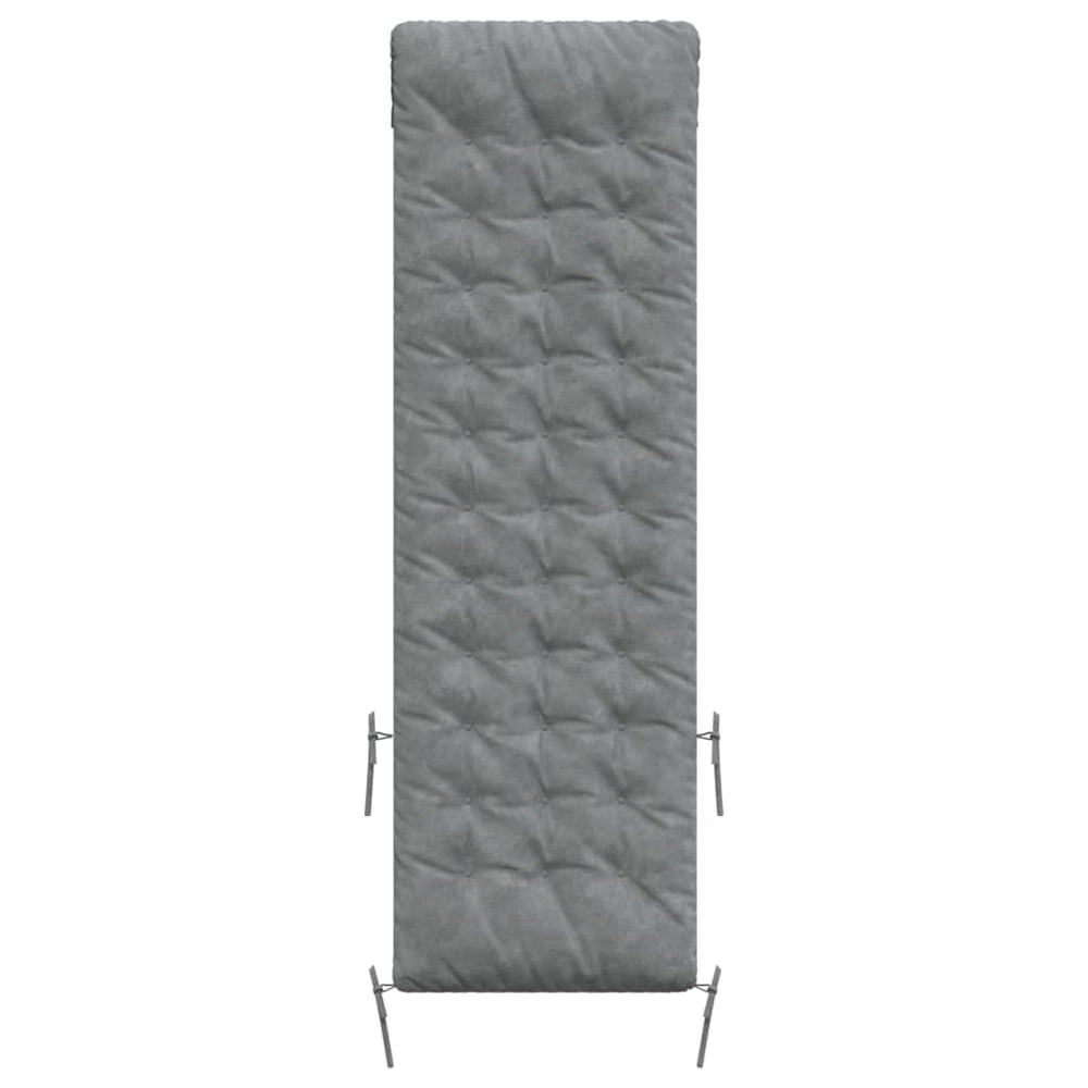 Sonnenliegen Auflage Grau Wildleder-Optik 160x50 cm